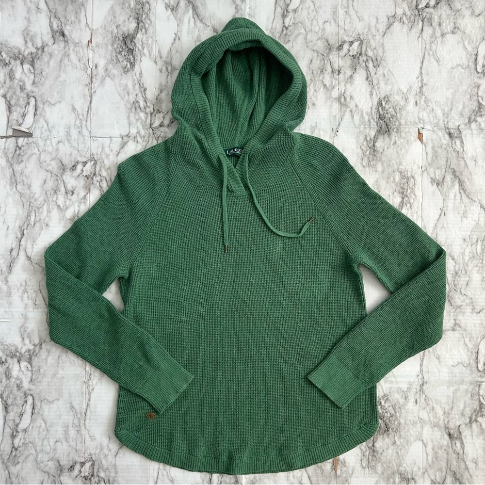 Lauren Ralph Lauren women’s size large hooded 100% cotton sweater hoodie classic